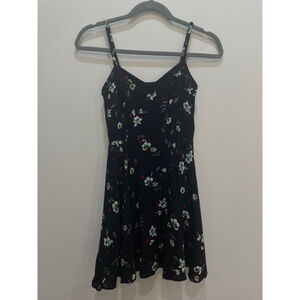 Talula Dark Floral Print Mini Dress Size 2 90s Fairy Grunge Coquette Y2K